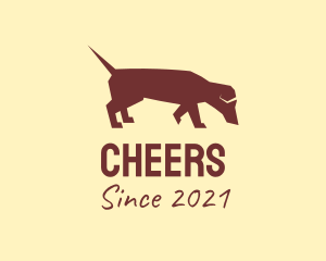 Pet Rescue - Brown Dachshund Dog logo design