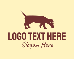 Brown Dachshund Dog Logo