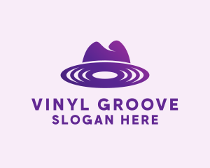 Turntable - Vinyl Record Hat logo design