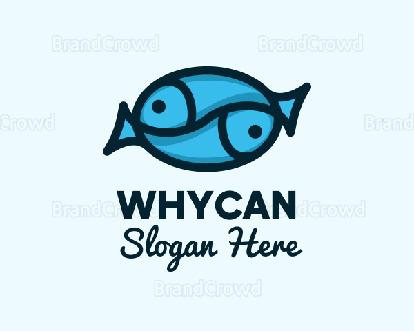 Blue Twin Fish Logo