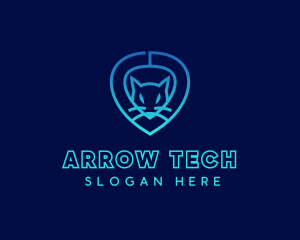 Tech Cat Face logo design