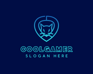 Game Stream - Tech Cat Face logo design