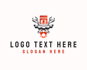 Cogwheel - Mechanical Wrench Piston logo design