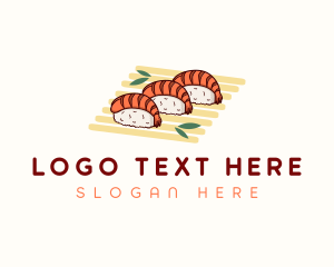 Sushi - Shrimp Sushi Food logo design