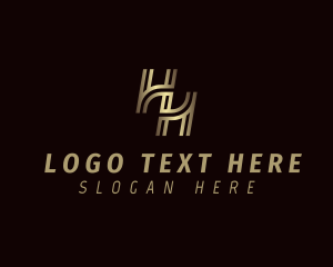 Advisory - Metallic Gold Business logo design