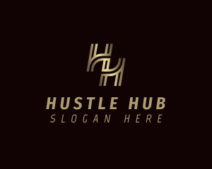 Metallic Gold Business logo design