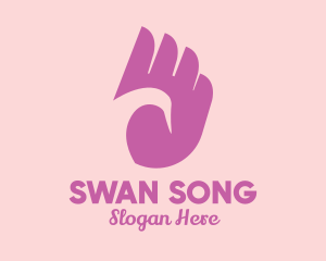 Purple Swan Wing logo design