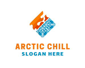 Freezing - Heating Cooling Energy logo design