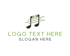 Musical Note - Food Note Ladle logo design