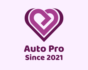 Couple - Purple Arrow Heart logo design