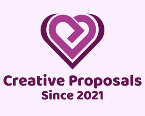 Proposal - Purple Arrow Heart logo design
