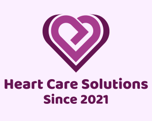 Purple Arrow Heart logo design