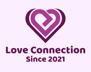 Courtship - Purple Arrow Heart logo design