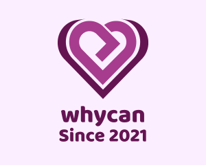 Dating Forum - Purple Arrow Heart logo design