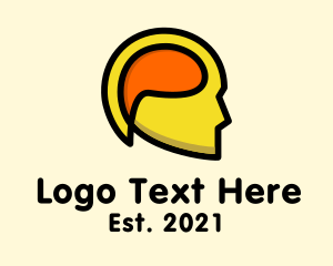 Thought Bubble - Mind Chat Head logo design