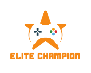 Champion - Game Controller Star logo design