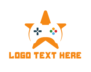 Game - Game Controller Star logo design