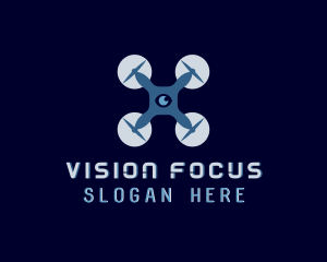 Lens - Flying Drone Lens logo design