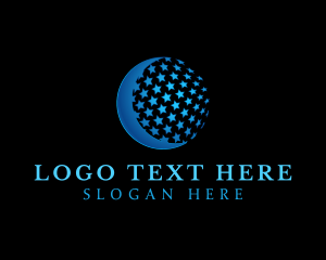 Telecommunication - Global Sphere Stars logo design
