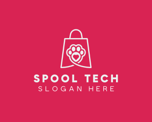 Pet Shopping Paw logo design