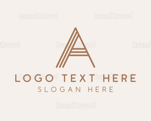 Furniture Design Letter A Logo