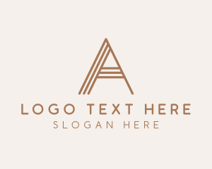 Woodworker - Furniture Design Letter A logo design
