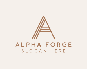 Furniture Design Letter A logo design