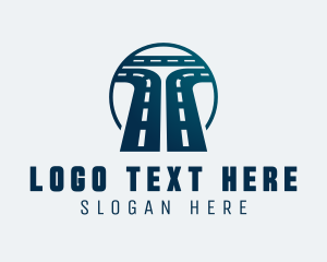 Letter T - Highway Road Junction logo design