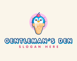 Penguin Dessert Cone logo design