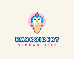 Penguin Dessert Cone logo design