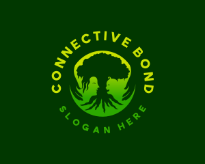 Bond - Globe Tree Parenting Hands logo design