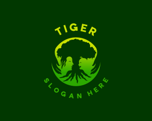 Support - Globe Tree Parenting Hands logo design