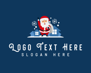 Festive - Christmas Santa Claus logo design