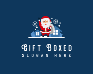 Christmas Santa Claus logo design