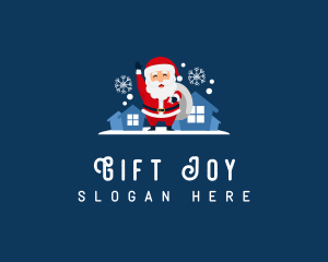 Christmas Santa Claus logo design