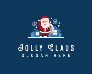 Christmas Santa Claus logo design