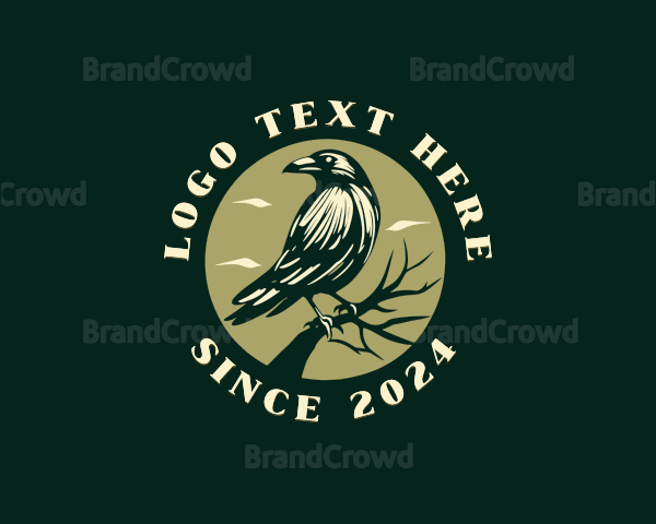 Mystical Crow Bird Logo