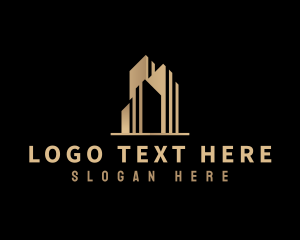 Gold - Deluxe Real Estate Architecture logo design