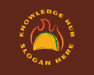 Flaming Rustic Taco Logo