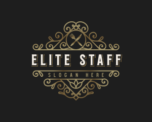 Restaurant Ornamental Luxury logo design