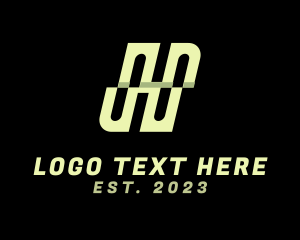 Lettering - Generic Business Italic Letter H logo design