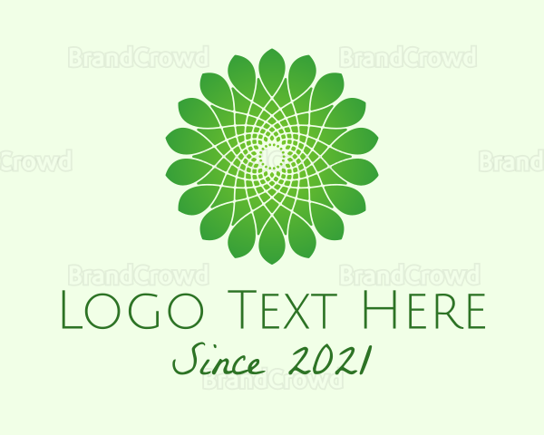 Green Flower Mandala Logo