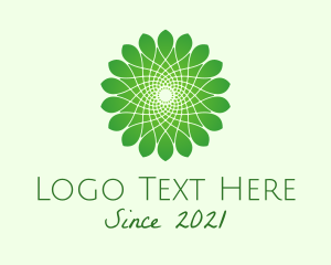 Intricate - Green Flower Mandala logo design