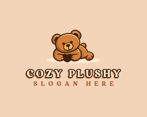 Plushy - Bear Hug Heart logo design