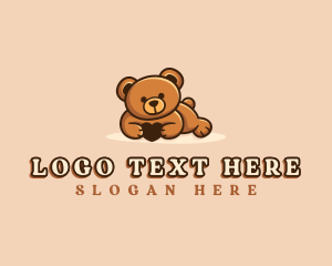 Mascot - Bear Hug Heart logo design