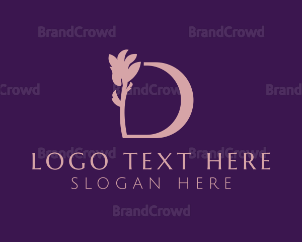 Flower Letter D Logo