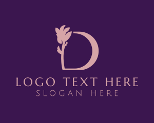 Fashion Design - Flower Letter D logo design
