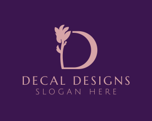 Flower Letter D logo design