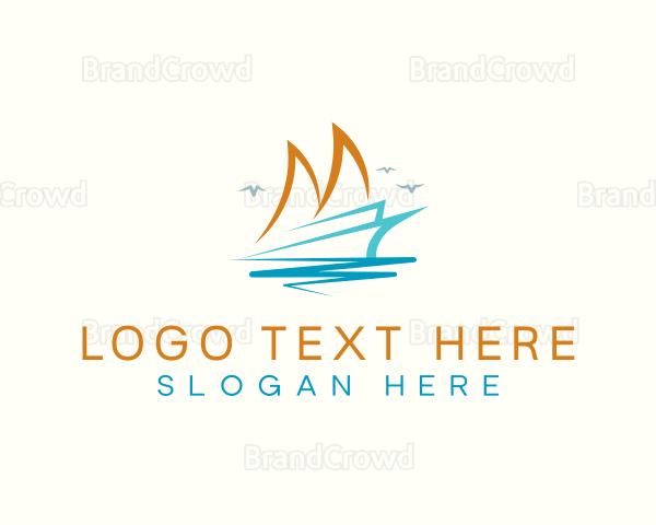 Sailboat Yacht Cruise Logo