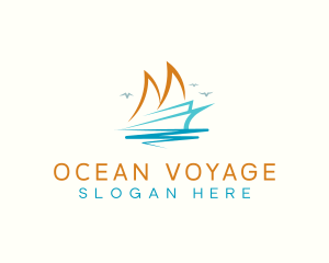 Sailboat Yacht Cruise logo design